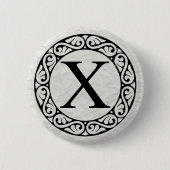 Griechisch Alphabet Letter Chi Button (Vorderseite)