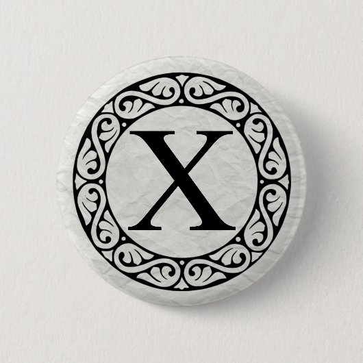 Griechisch Alphabet Letter Chi Button (Vorderseite)