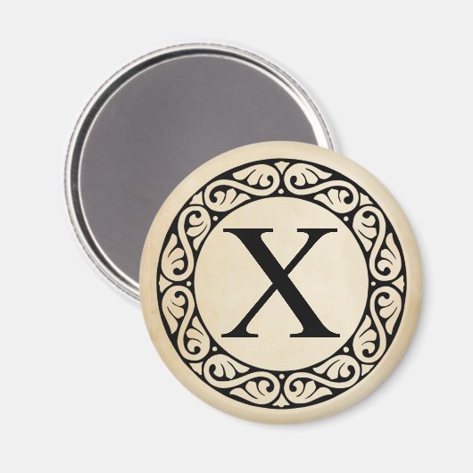 Griechisch Alphabet Letter Chi Magnet (Vorderseite/Rückseite)