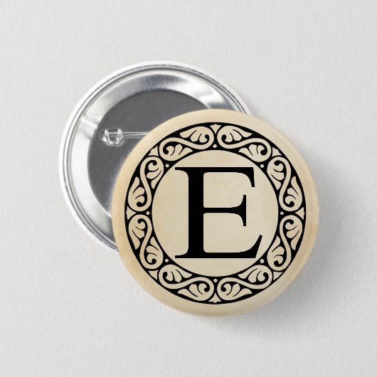 Griechisch Alphabet Letter Epsilon Button (Vorne & Hinten)