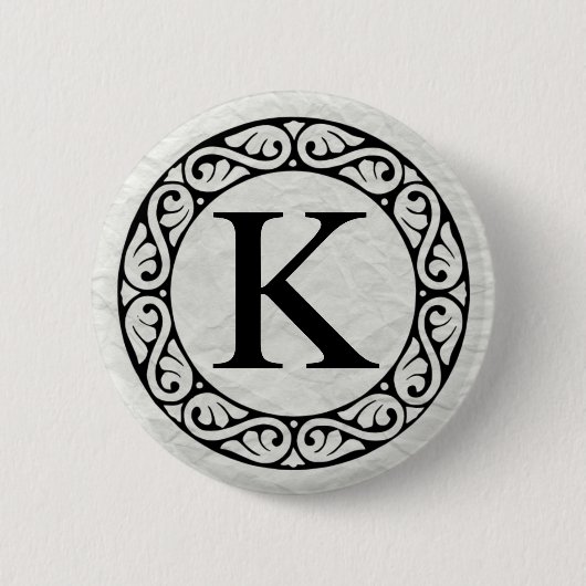 Griechisch Alphabet Letter Kappa Button (Vorderseite)