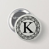 Griechisch Alphabet Letter Kappa Button (Vorne & Hinten)