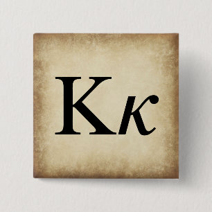Griechisch Alphabet Letter Kappa Button