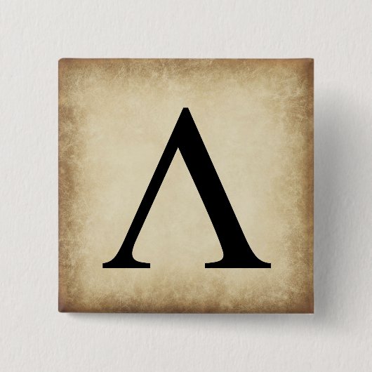 Griechisch Alphabet Letter Lambda Button (Vorderseite)