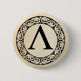 Griechisch Alphabet Letter Lambda Button