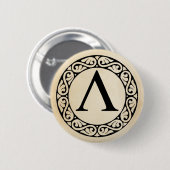Griechisch Alphabet Letter Lambda Button (Vorne & Hinten)