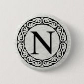 Griechisch Alphabet Letter Nu Button (Vorderseite)