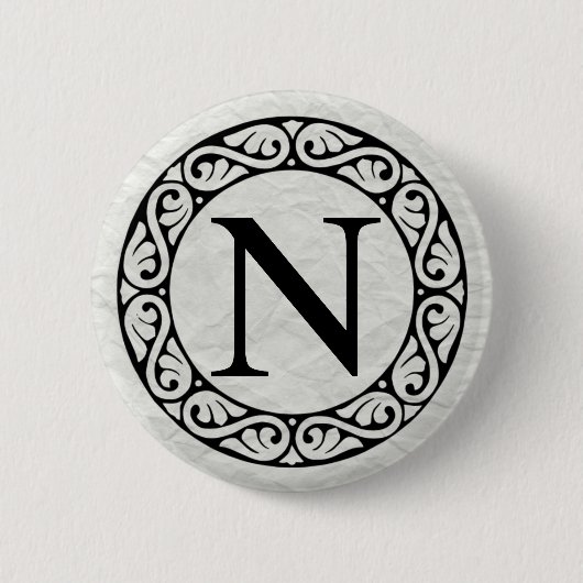 Griechisch Alphabet Letter Nu Button (Vorderseite)