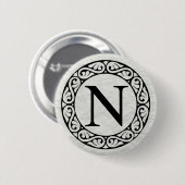 Griechisch Alphabet Letter Nu Button (Vorne & Hinten)