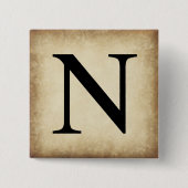 Griechisch Alphabet Letter Nu Button (Vorderseite)