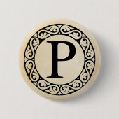 Griechisch Alphabet Letter Rho Button (Vorderseite)