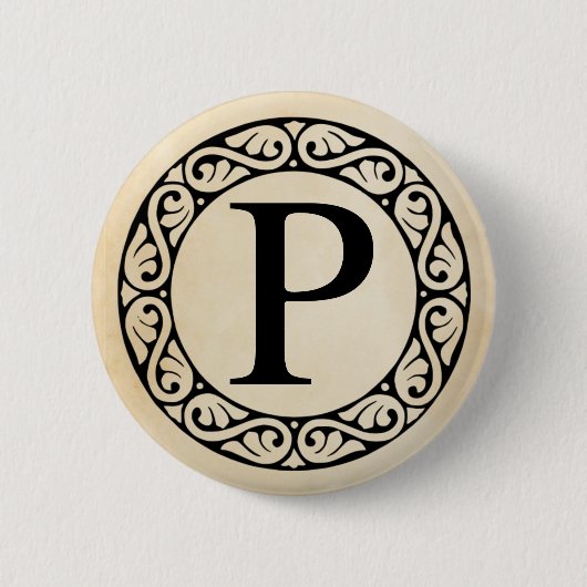 Griechisch Alphabet Letter Rho Button (Vorderseite)