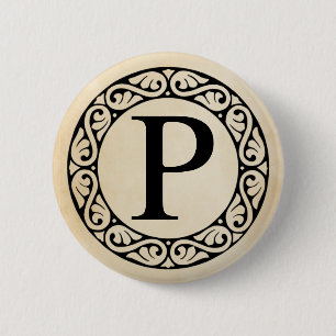 Griechisch Alphabet Letter Rho Button
