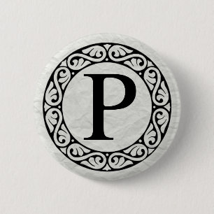 Griechisch Alphabet Letter Rho Button