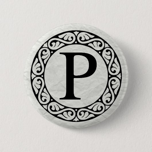 Griechisch Alphabet Letter Rho Button (Vorderseite)