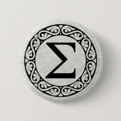 Griechisch Alphabet Letter Sigma Button (Vorderseite)
