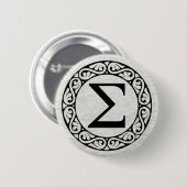 Griechisch Alphabet Letter Sigma Button (Vorne & Hinten)