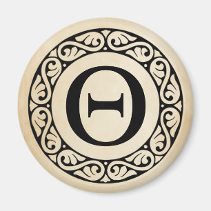 Griechisch Alphabet Letter Theta Magnet