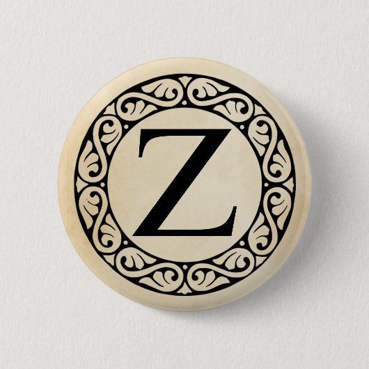 Griechisch Alphabet Letter Zeta Button (Vorderseite)