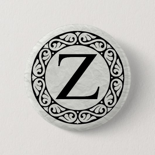 Griechisch Alphabet Letter Zeta Button (Vorderseite)