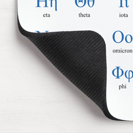Griechisch Alphabet Mousepad (Ecke)