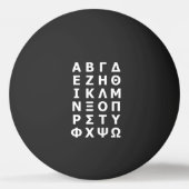 Griechisch Alphabet Ping Pong Ball Tischtennisball (Rückseite)
