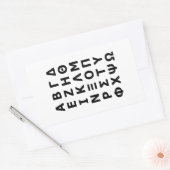 Griechisch Alphabet Rechteckiger Aufkleber (Umschlag)