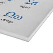 Griechisch Alphabet Schneidebrett (Ecke)