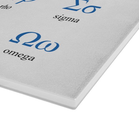 Griechisch Alphabet Schneidebrett (Ecke)