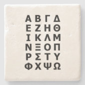 Griechisch Alphabet Steinuntersetzer (Vorderseite)