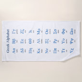 Griechisch Alphabet Strandtuch (Vorderseite)