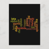 Griechisch Alphabet (Word Cloud) Postkarte (Vorderseite)