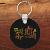Griechisch Alphabet (Word Cloud) Schlüsselanhänger (Vorderseite)