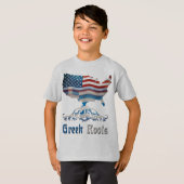 griechisch-amerikanische Wurzeln T-Shirt (Vorne ganz)