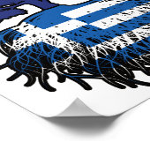 Griechisch-australische Treueflagge Poster (Ecke)