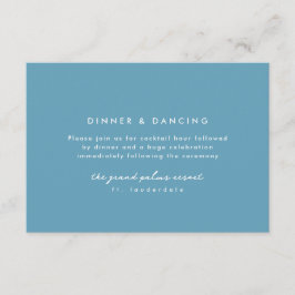 Griechisch-blaue Kachel-Rahmen einfache Hochzeitse Begleitkarte
