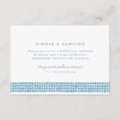 Griechisch-blaue Kachel-Rahmen einfache Hochzeitse Begleitkarte (Vorderseite)