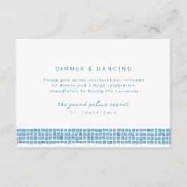 Griechisch-blaue Kachel-Rahmen einfache Hochzeitse Begleitkarte