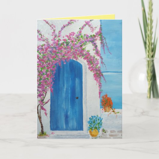 Griechisch-blaue Tür Karte (Vorderseite)