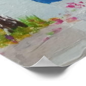 Griechisch-blaue Tür Poster (Ecke)