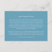 Griechisch-blaues Fliesenrahmen, einfache Hochzeit Begleitkarte (Vorderseite)