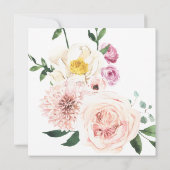 Griechisch | Blushing Summer Florals Taufe Einladu Einladung (Rückseite)