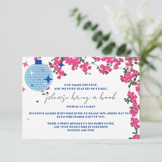 Griechisch Bougainvillea Babydusche Anfrage Begleitkarte (Stehend Vorderseite)