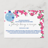 Griechisch Bougainvillea Brautparty Rezept Begleitkarte (Vorderseite)