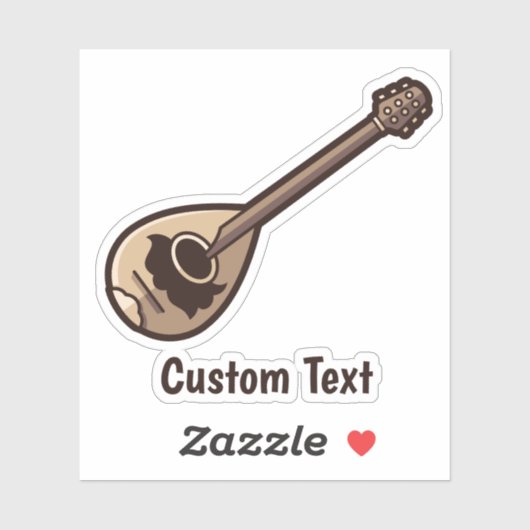 Griechisch Bouzouki Sticker (Blatt)
