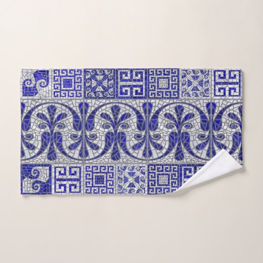 Griechisch Broken Tile Mosaik Art Badhandtuch Set (Handtuch)