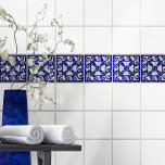 Griechisch Broken Tile Mosaik Art Blue Glass and P Fliese<br><div class="desc">Griechisch Broken Tile Mosaik Art Blue Glass and Pearl</div>