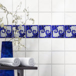 Griechisch Broken Tile Mosaik Art Blue Glass and P Fliese<br><div class="desc">Griechisch Broken Tile Mosaik Art Blue Glass and Pearl</div>
