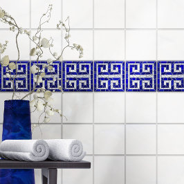 Griechisch Broken Tile Mosaik Art Blue Glass and P Fliese