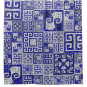 Griechisch Broken Tile Mosaik Art Duschvorhang (Vorderseite)